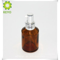 Amber color round empty car air freshener bottle glass pump bottle for cosmetic